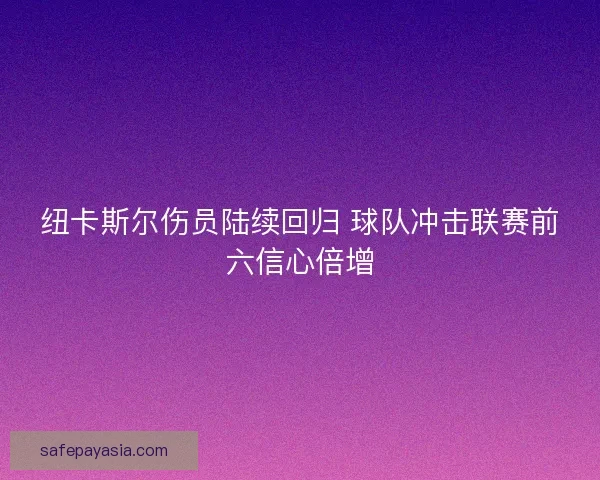 纽卡斯尔伤员陆续回归 球队冲击联赛前六信心倍增